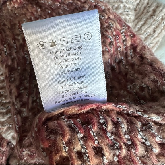 Heartloom - Nalla Crewneck Pullover Sweater Ombré Dusty Pink/Peach - Medium - Picture 10 of 10